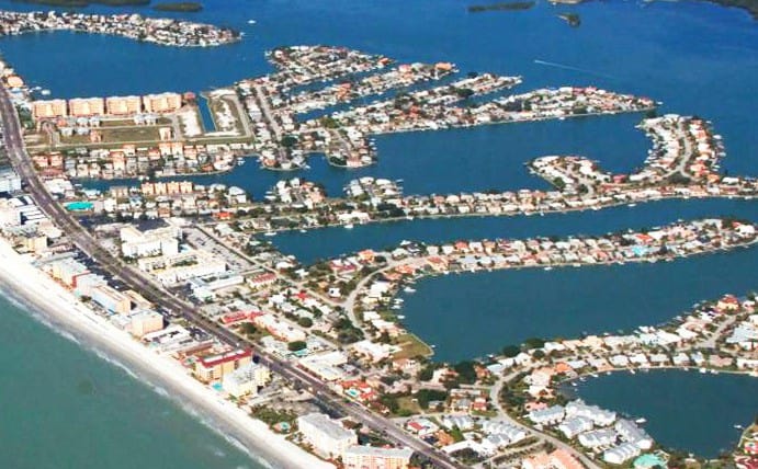 Gulf Beaches aerial view