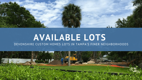 available luxury custom home lots