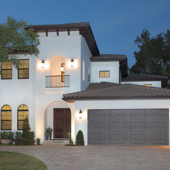South Tampa Mediterranean custom home front exterior